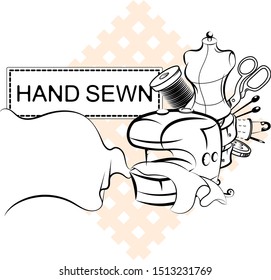 Electric sewing machine and accessories for hand sewing