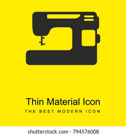 Electric sewing machine bright yellow material minimal icon or logo design