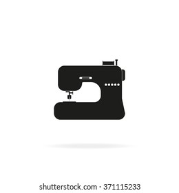 Electric sewing machine. Flat illustration.