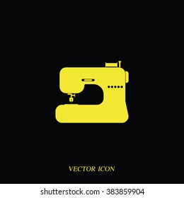 Electric sewing machine. Flat illustration.