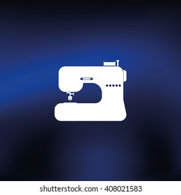 Electric sewing machine. Flat illustration.