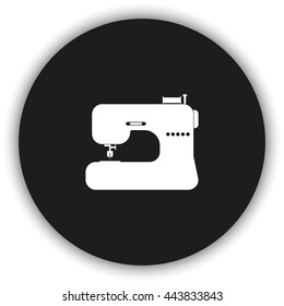 Electric sewing machine. Flat illustration.