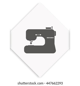 Electric sewing machine. Flat illustration.