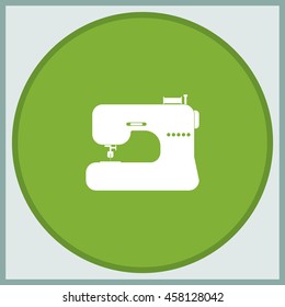 Electric sewing machine. Flat illustration.