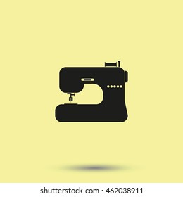 Electric sewing machine. Flat illustration.