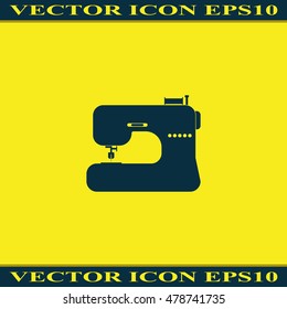 Electric sewing machine. Flat illustration.