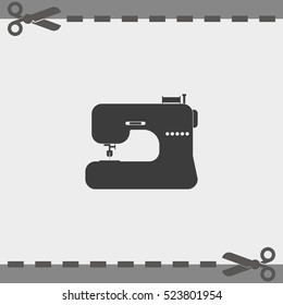 Electric sewing machine. Flat illustration.