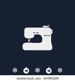 Electric sewing machine. Flat illustration.
