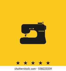 Electric sewing machine. Flat illustration.