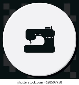 Electric sewing machine. Flat illustration.