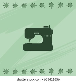 Electric sewing machine. Flat illustration.