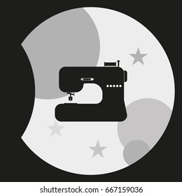 Electric sewing machine. Flat illustration.