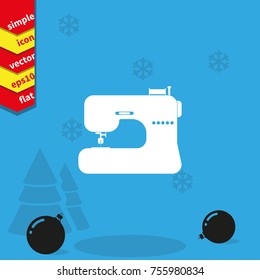 Electric sewing machine. Flat illustration.