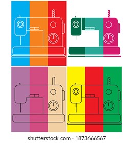 Electric sewing machine line icon. linear style sign for mobile concept and web design. Sewing machine outline vector icon.