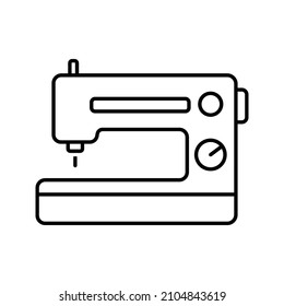 Electric sewing machine line icon. linear style sign for mobile concept and web design. Sewing machine outline vector icon. Symbol, logo illustration. Vector graphics on white backround