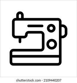 Electric sewing machine line icon. linear style sign for mobile concept and web design. Sewing machine outline vector icon. Symbol, logo illustration. Vector graphics