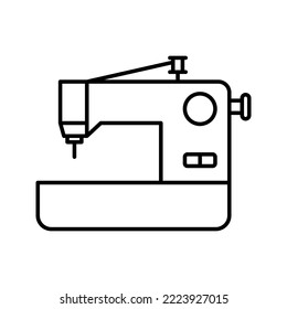 Electric sewing machine line icon color editable