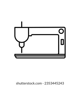 Electric sewing machine line icon.Sewing machine outline vector simple illustration on white background..eps