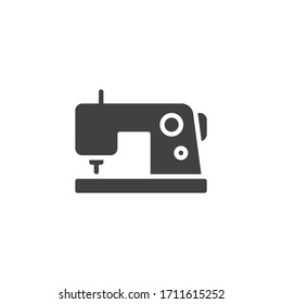 Electric sewing machine vector icon. filled flat sign for mobile concept and web design. Sewing machine glyph icon. Symbol, logo illustration. Vector graphics