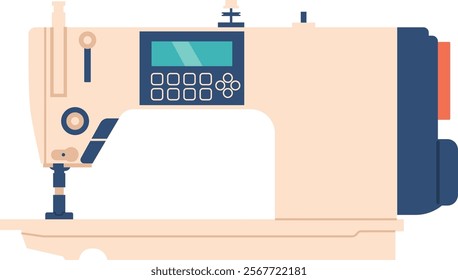 Electric sewing machine vector illustration