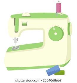 electric sewing machine white green