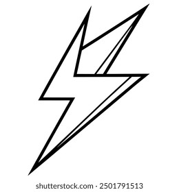 electric shape logo design in Black and white
