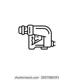 Electric sharpener line icon for home appliances, household equipment, stationery, electrical devices, school supplies, office tools, web, mobile apps, and infographic design, isolated
