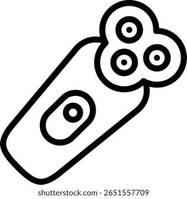 electric sharver icon illustration design with outline, this is not made from any AI generation