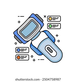 Electric Shaver Filled Color Icon, Vector illustration