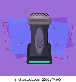 Electric shaver flat illustration. Beard, facial hair, trimmer. Bathroom concept. Vector illustration can be used for topics like care, hygiene, beauty