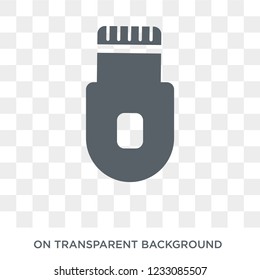 Electric shaver icon. Electric shaver design concept from  collection. Simple element vector illustration on transparent background.