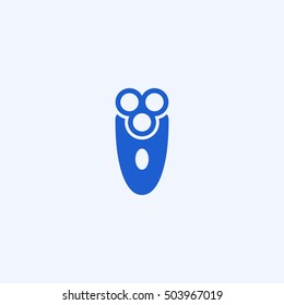electric shaver icon, isolated, white background