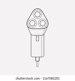 Electric shaver icon line element. Vector illustration of electric shaver icon line isolated on clean background for your web mobile app logo design.
