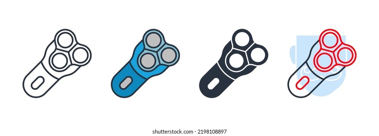 electric shaver icon logo vector illustration. Shaver symbol template for graphic and web design collection