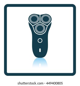 Electric shaver icon. Shadow reflection design. Vector illustration.