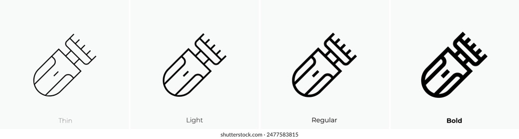 electric shaver icon. Thin, Light Regular And Bold style design isolated on white background