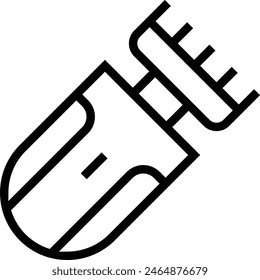 electric shaver icon. Thin linear style design isolated on white background