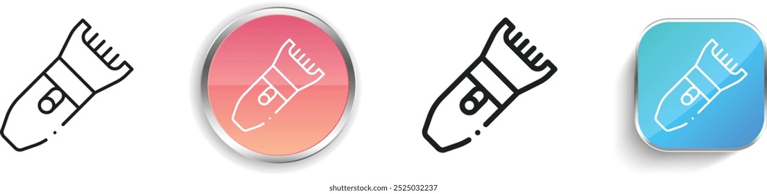 electric shaver icon. Thin Linear, Regular and Button Style Design Isolated On White Background