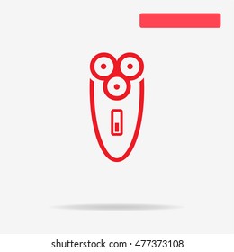Electric shaver icon. Vector concept illustration for design.