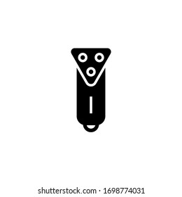 diseño de estilo glifo de ilustración vectorial de icono eléctrico shaver. aislado sobre fondo blanco