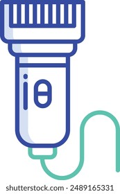 electric shaver outline color vector illustration