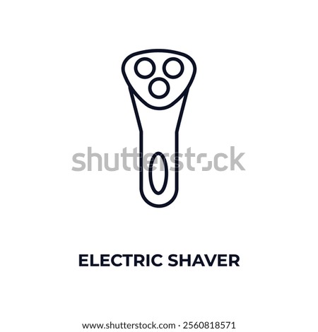 electric shaver outline icon. Linear vector from beauty concept. Thin line electric shaver icon isolated on white background