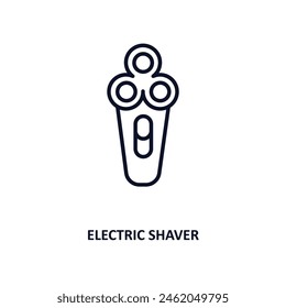 Elektrorasierer-Umrisssymbol.  Dünne Linie Symbol aus Beauty-Kollektion. Bearbeitbare Vektorgrafik auf weißem Hintergrund