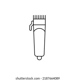 electric shaver, electric razor icon in line style icon, isolated on white background