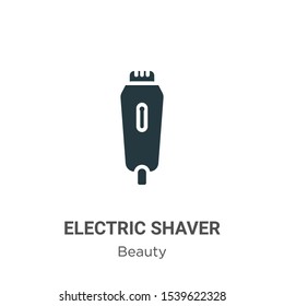 Electric shaver vector icon on white background. Flat vector electric shaver icon symbol sign from modern beauty collection for mobile concept and web apps design.