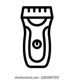 Electric Shaver Vector Line Icon Design