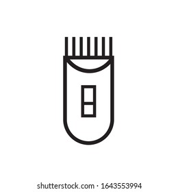 electric shaving machine barber line style vector illustration design