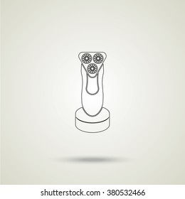 Electric shaving machine icon.