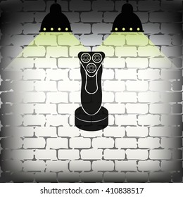 Electric shaving machine icon.