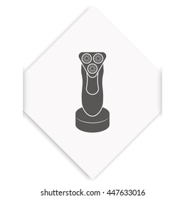 Electric shaving machine icon.